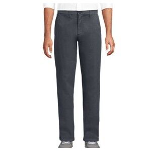 lands end pants mens 36 x 34 L xl traditional casual chinos gray chino easycare